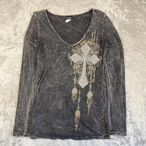 Vintage y2k Day trip vocal embellished longsleeve size large